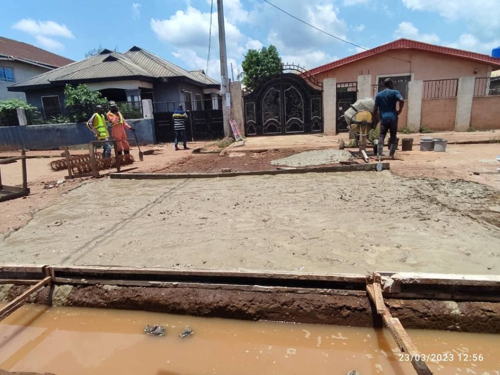 Completion Of Concrete Pavement Project At Uwasota, Benin, Edo State