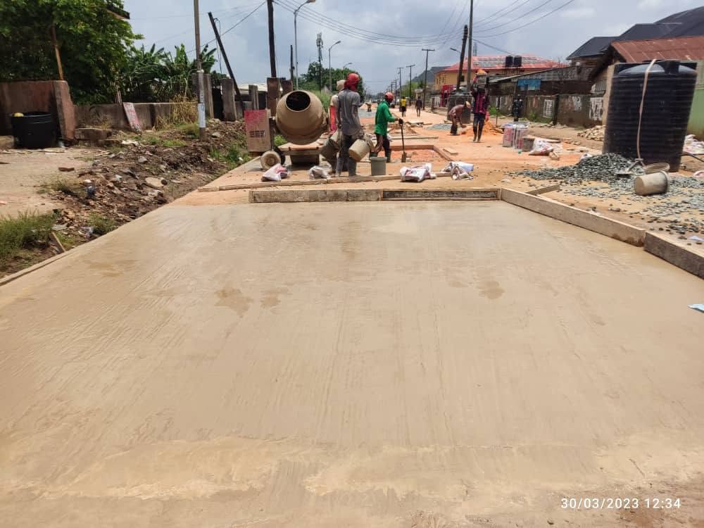 Completion Of Concrete Pavement Project At Uwasota, Benin, Edo State
